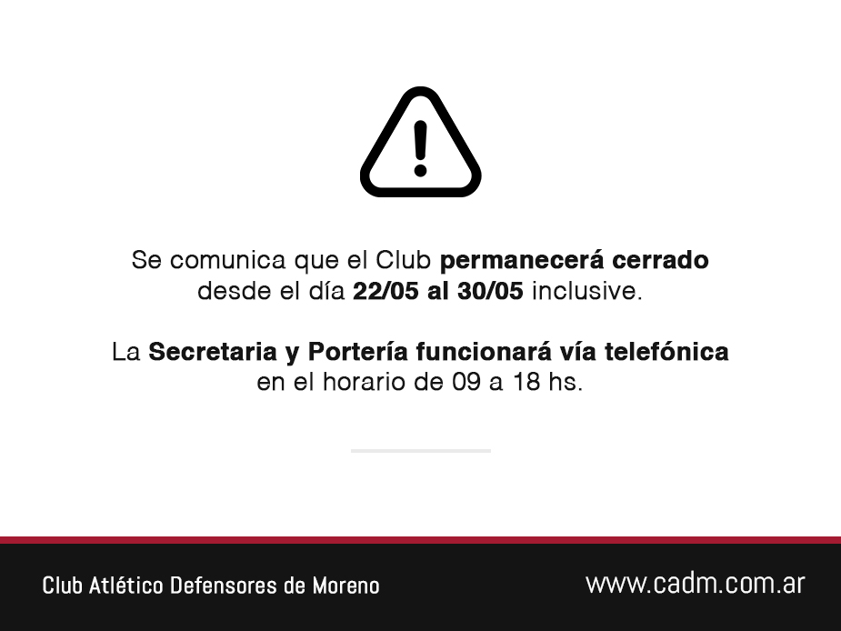 Comunicado Cierre