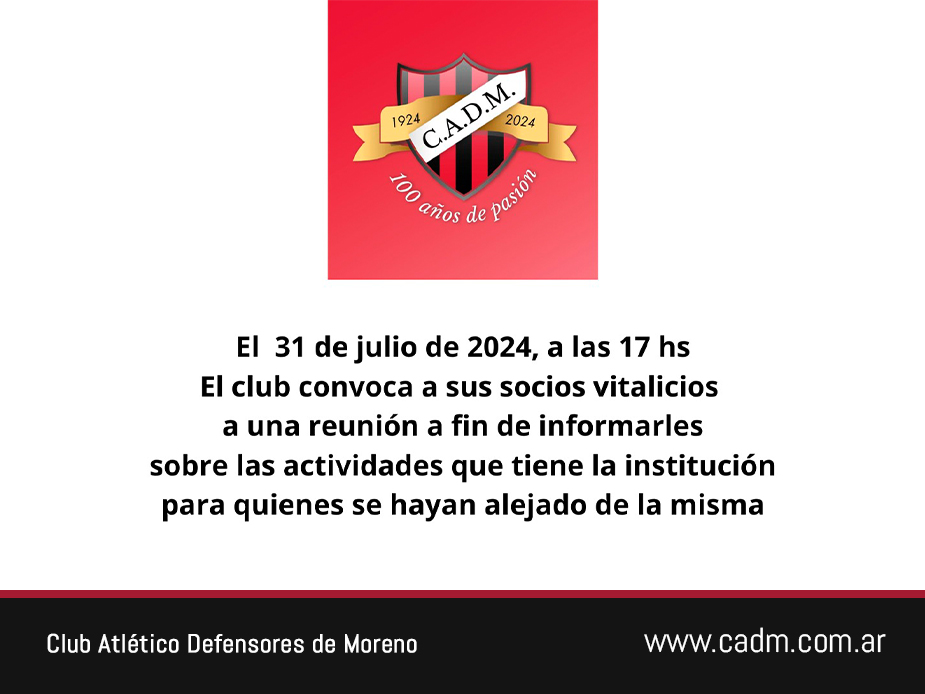 CONVOCATORIA SOCIOS VITALICIOS