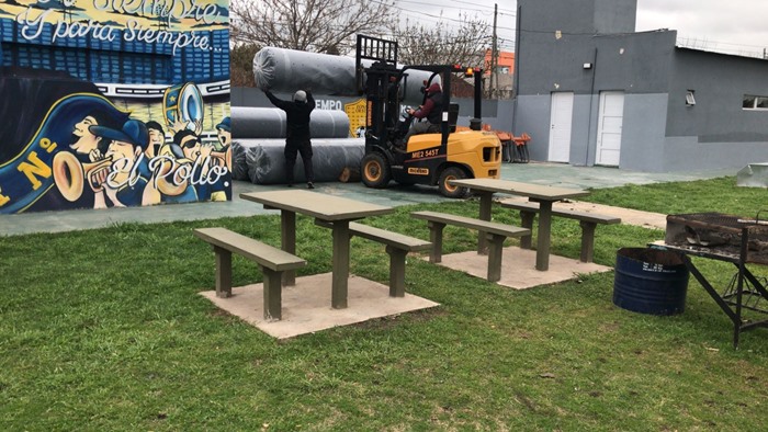 Pasto sintético cancha de hockey