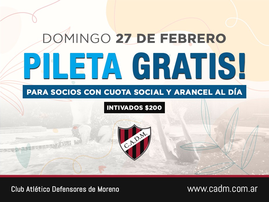 Pileta Gratis Febrero